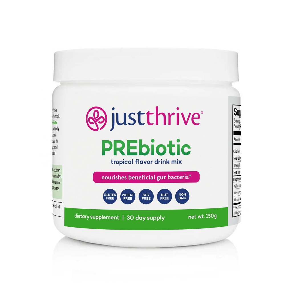 Just Thrive PREbiótico Pó - Suplemento de suporte digestivo e imunológico, 150 g