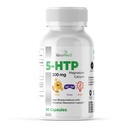 5-HTP 200 MG Plus Cálcio e magnésio para funções de humor, sono e cérebro – 1 cápsula por serviço, 60 cápsulas