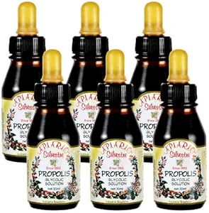 Mantenha o nível de glicose saudável e saúde cardiovascular - 6 garrafas Value Pack Brasileiro Verde Abelha Própolis Glicolic líquido extra- não-alcoólico, cera livre, livre de açúcar (PG)