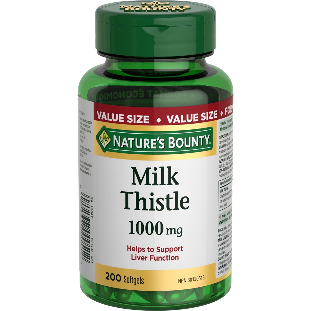 Tamanho do valor do cardo do leite da recompensa da natureza, 200 Softgels
