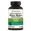 DAIKEN Melon amargo, canela e crómio, 90,000 mg Equivalente Por dosagem extra, 100% Cápsulas de melão amargo vegetariano com cromo e zinco de canela, 60 Cápsulas