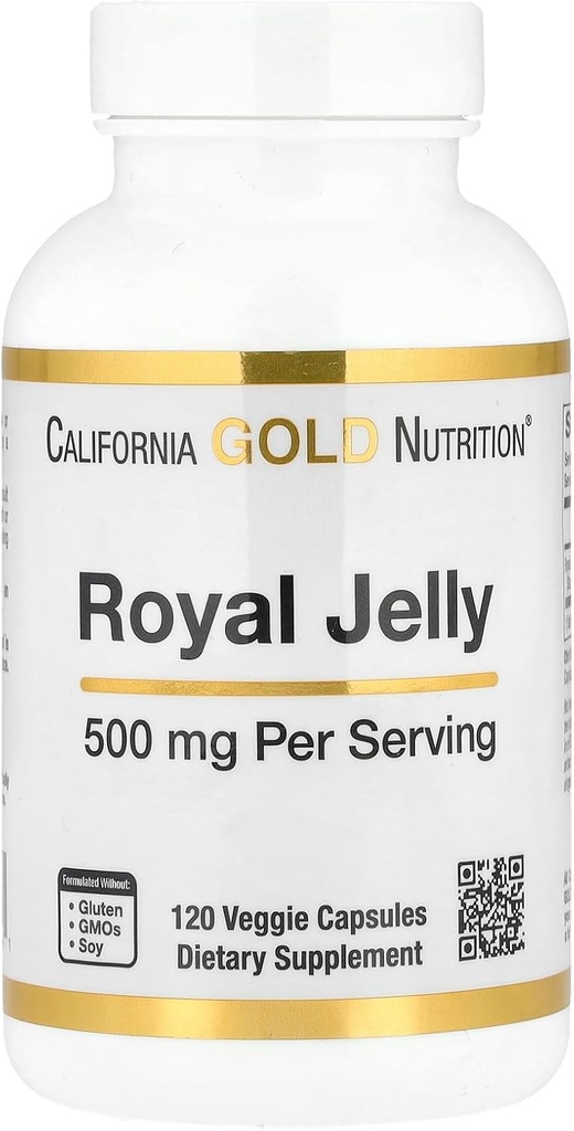 California Gold Nutrition Royal Jelly, 500 mg, 120 Cápsulas Veggie
