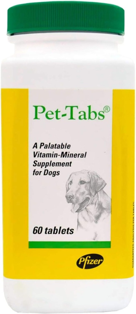 Pet Tabs Original Fórmula Suplemento Vitamina, 60 Contagem