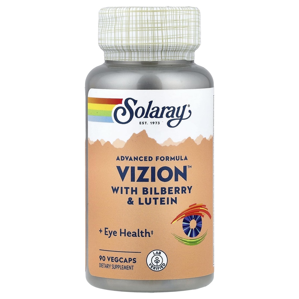 SOLARAY Vizion, Veg Cap (Btl-Plastic) 42mg