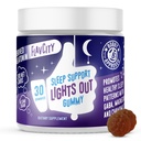 FlavCity Melatonin Pastilhas de dormir para adultos, Lights Out Gummy - Chewable Sleep Support Supplement with Plant-Based GABA, Magnésio & Camomila for Deep & Restful Bedtime, 30-Day Supply