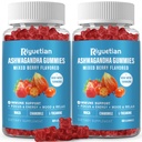 Ashwagandha Gummies para Mulheres e Homens - Apoio Imune e Aumento de Energia - Suplementos Ashwagandha para Homens e Mulheres - Natural Strawberry Flavor (120 Conde)