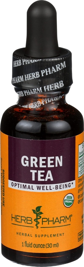 Herb Pharm certificado verde orgânico chá extrato líquido - 1 onça