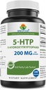 Brieofood 5-HTP 200mg por serviço - 240 Cápsulas - 5-Hydroxytryptophan para Relaxamento Saudável - Laboratório de 3a Festa Testado