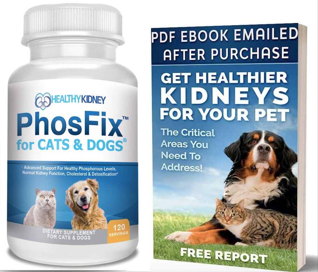 PhosFix para gatos e cães: Fosforus Binder para gatos e cães para apoiar níveis normais de fósforo e função renal, quitosana para restaurar a saúde do rim Naturalmente. Um suplemento renal especial