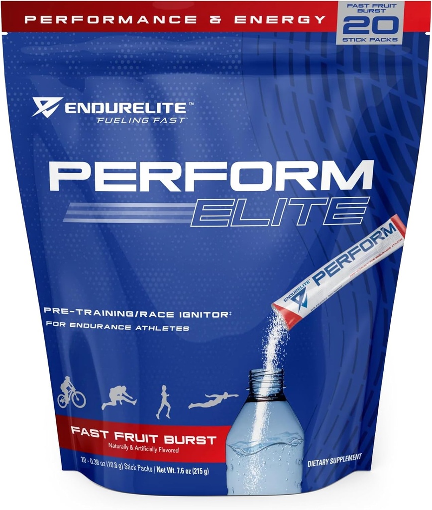 EndurElite executar Elite- pré-treino em pó suplemento- pré-treino para a resistência Atletas- 20 Saco de servir - Explosão de fruta rápida