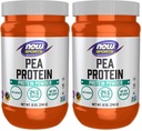 NOW Sports Nutrition, Pea Protein 24 g, Facilmente Digerido, Pó sem sabor, 12-onça (Pacote de 2)