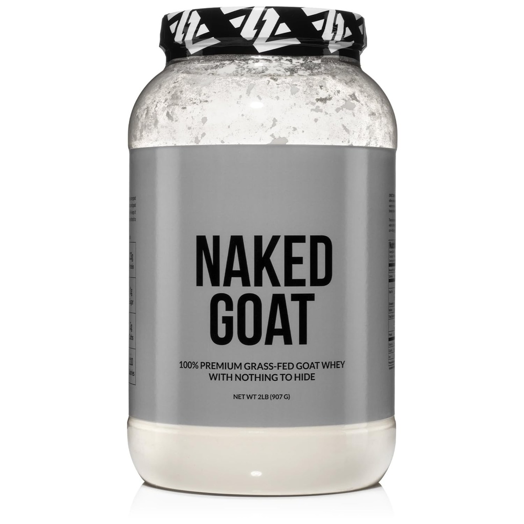Cabra NAKED - Pasture Fed Whey Protein Powder de Pequeno-Hard Wisconsin Dairies, 2Lb Bulk, GMO Free, Soy Free. Fácil de Digerir - Tudo Natural - 23 Grams of Protein - 30 Servings