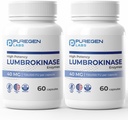 Puregen Labs Lumbrokinase 40mg por cápsula Suplemento de Alta Potência □ Enzimas de Alta Atividade Lumbrokinase □ Sem Aditivos Nocivos □ Não-GMO □ Gluten Free □ Made in USA - Total 120 Cápsulas Vegetarianas