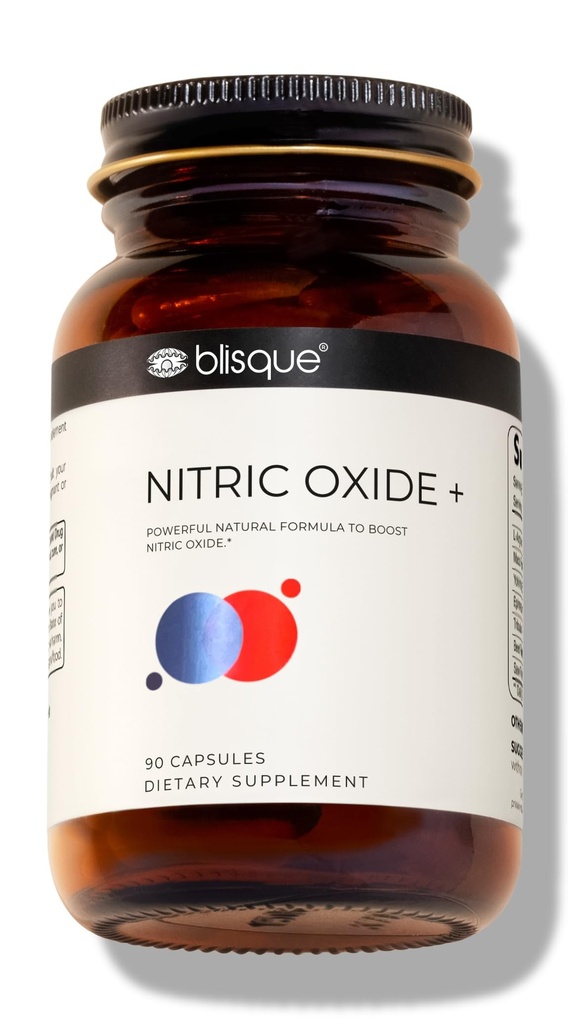 Blisque – Suplemento do impulsionador do óxido nítrico natural para o apoio do fluxo de sangue e a circulação do doutor-aprovado , com L-Arginina, frutas de Cayenne, e raiz de beterraba , 90 cápsulas , Vegan e não-GMO