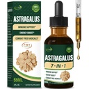Astragalus Raiz Extrair gotas de ervas para suporte do sistema imunológico, Imunidade Saúde & Energia Boost Tintura Suplementos com Rhodiola Rosea, Echinacea, Elderberry, Reishi, Ginseng. Huang Qi. 2 onças