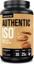 Fábrica Jacked autêntico ISO Grass Fed Whey Protein Isolate Powder - Baixo carboidrato, Não-GMO Muscle Building Protein w / Sem enchimentos, Recuperação pós-treino, Vanilla Aveia Cookie
