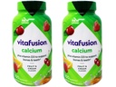 VitaFusion Cálcio 500 mg Suplemento dietético chicletes Fruta natural e sabor creme - 100 ct, pacote de 2