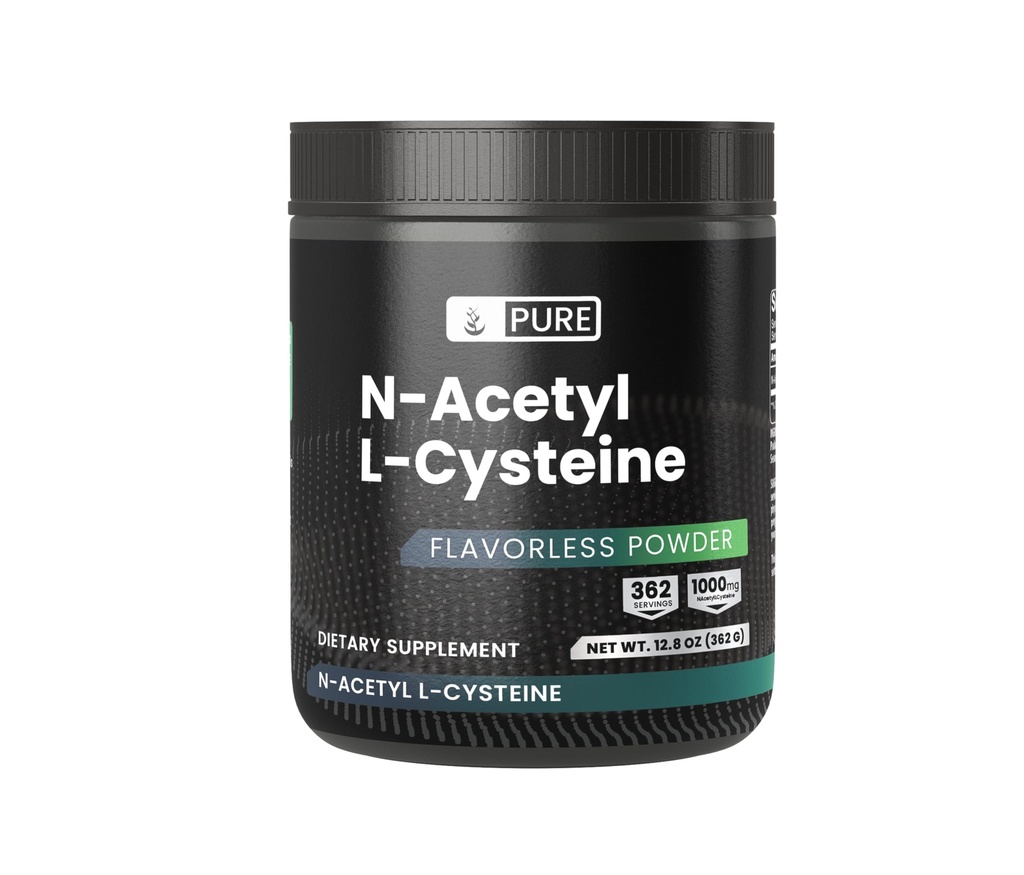 INGREDIENTES ORIGINAIS PUROS NAC Pó, 12, 8 oz, N- Acetil L- Cisteína, Ácido Amino, Sempre Puro