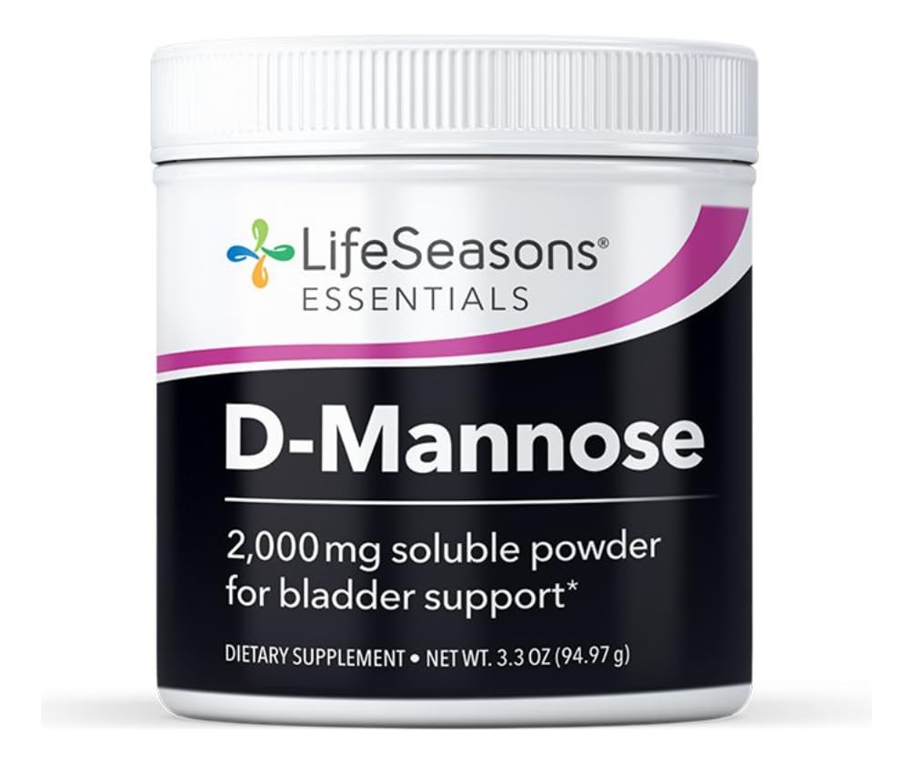 LifeSeasons D-Mannose Powder - Agindo rapidamente alívio ITU - Suplemento de saúde trato urinário - Suporta níveis saudáveis de Microflora & Facilidades Disconforto da bexiga - 45 Servimentos