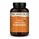 Dr. Mercola Organic Fermented Turmeric - 370 mg Fermented Turmeric - Alta biodisponibilidade Curcuminóides - USDA Organic, Non-GMO, Gluten-Free & Soy-Free - 180 Cápsulas (90 Servings)
