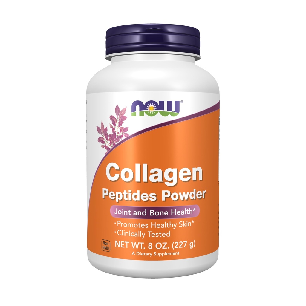 Now Foods Supplements, Colágen Peptides Powder, Testado Clinicamente, Saúde Conjunta e Óssea*, 8-Ounce