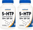 Nutricost 5-HTP 100mg, 240 Cápsulas Vegetarianas (5-Hydroxytryptophan) - Não-GMO & Gluten Free (2 frascos)