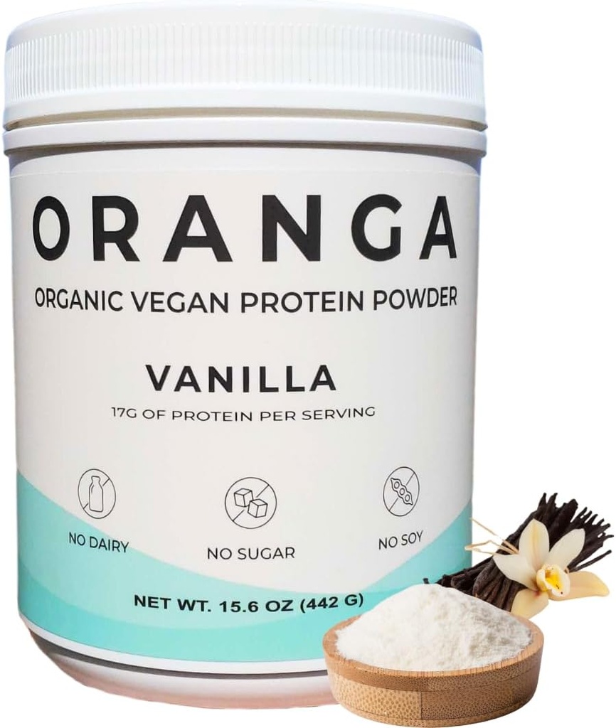 Orgânica Baseada em Plantas - Arroz, Ervilha, Pumpkin Seed Protein Powder - Baunilha - Enzimas Digestivas Incluídas, Sem Aditivos, Livre de Lacticínios, Sem Soja, Sem Keto-Friendly, Sem Glúten, Não-GMO - 17 Servings (442g)