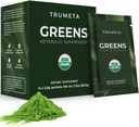 Greens Powder Travel Packs - 14 Servings for Memory, Digestão Eu melhor gosto Super Greens Pó com espirulina orgânica, Goji, Beterraba, Romã I Vegan, Não-GMO