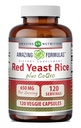 Fórmulas surpreendentes Red Yeast Rice 600 Mg Plus Co Q-10 50 Mg 120 Cápsulas vegetarianas