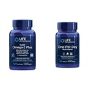 Extensão de vida Super Omega-3 Plus EPA / DHA Óleo de peixe, Lignans Sésamo, Extrato de Oliva e Multivitamina Um-por-Dia – Embalado com mais de 25 vitaminas, minerais e planta