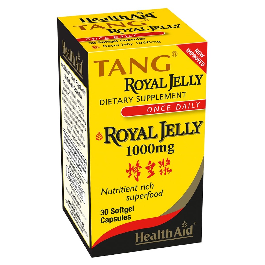Health Aid, Tang Royal Jelly 1000mg, 30 Cápsulas Softgel