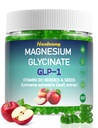 Gummies de glicinato de magnésio 400mg Suplementos com malato de magnésio e taurato de vitamina D3 espinafres