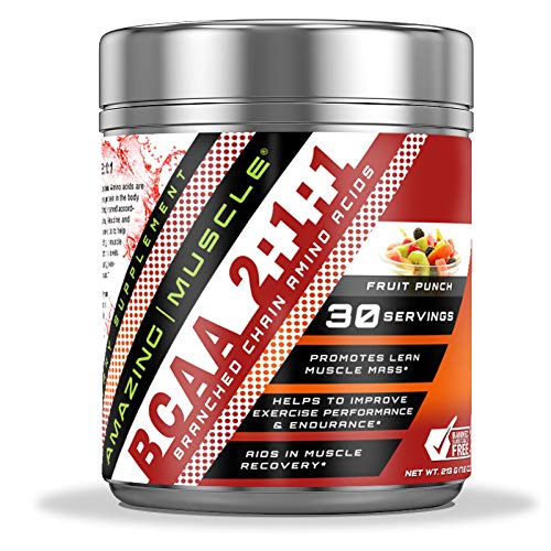Amazing Muscle BCAA 2:1: 1 Ramnched Chain Amino Acids Supplement (Suplemento de 6.000 Mg por serviço)