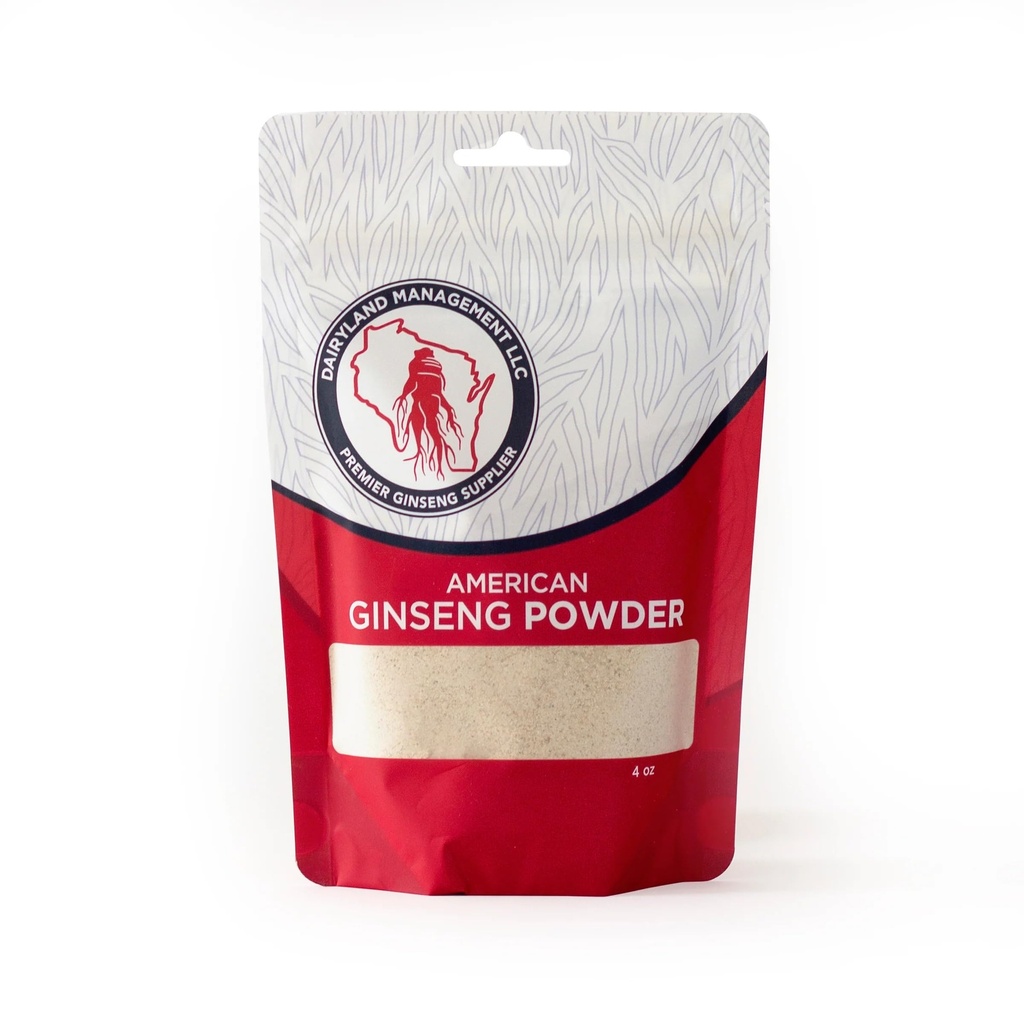 Dairyland concentrado Ginseng pó americano , , 4 onças pacote de Wisconsin Ginseng pó - Não-GMO, sem glúten - Suplemento de ervas para smoothies, Baking, Chá
