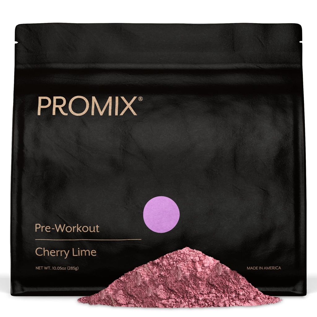 ProMix Nutrition Pré-treino em pó, cal de cereja - Maximizar o foco e desempenho - Ajuda o ganho muscular, resistência - Vitamina B12, cafeína, Beta-Alanina & L-Tyrsosine - 30 Servings (Pacote de 1)