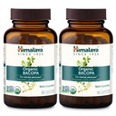 Himalaya Bacopa Monnieri Nootropic Herbal Supplement, Alerta Mental, Suporta Calma, Memória, Cognição, USDA Organic, Non-GMO, 750 mg, 60 Caplets Baseados em Plantas, 2 Pack, 120 Day Supply