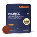 PetLab Co. Alergia & Imune Probióticos Diários para Cães. Suporta Produção de Levedura, Alergias Sazonais, Coceira Intermitente, Gut & Saúde Digestiva para Cães Grandes - 30 Chews - Embalagem Vary Maio