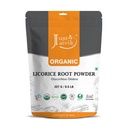 Apenas Jaivik 100% Alcaçuz Orgânico Raiz de Pó - 227 gm / 0,5 lb Mulethi - Glycyrrrhiza Glabra / Yastimadu Pode Melhorar o Bem-Estar Respiratório e Digestivo