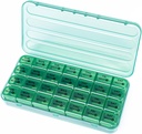 28 Dia Organizador mensal de pílulas - Caixa de pílulas de 4 semanas 1 vez por dia, Caixa de organizador de medicina de 7 dias, Container de pílulas de viagem para vitamina, óleo de peixe (Olive Green)