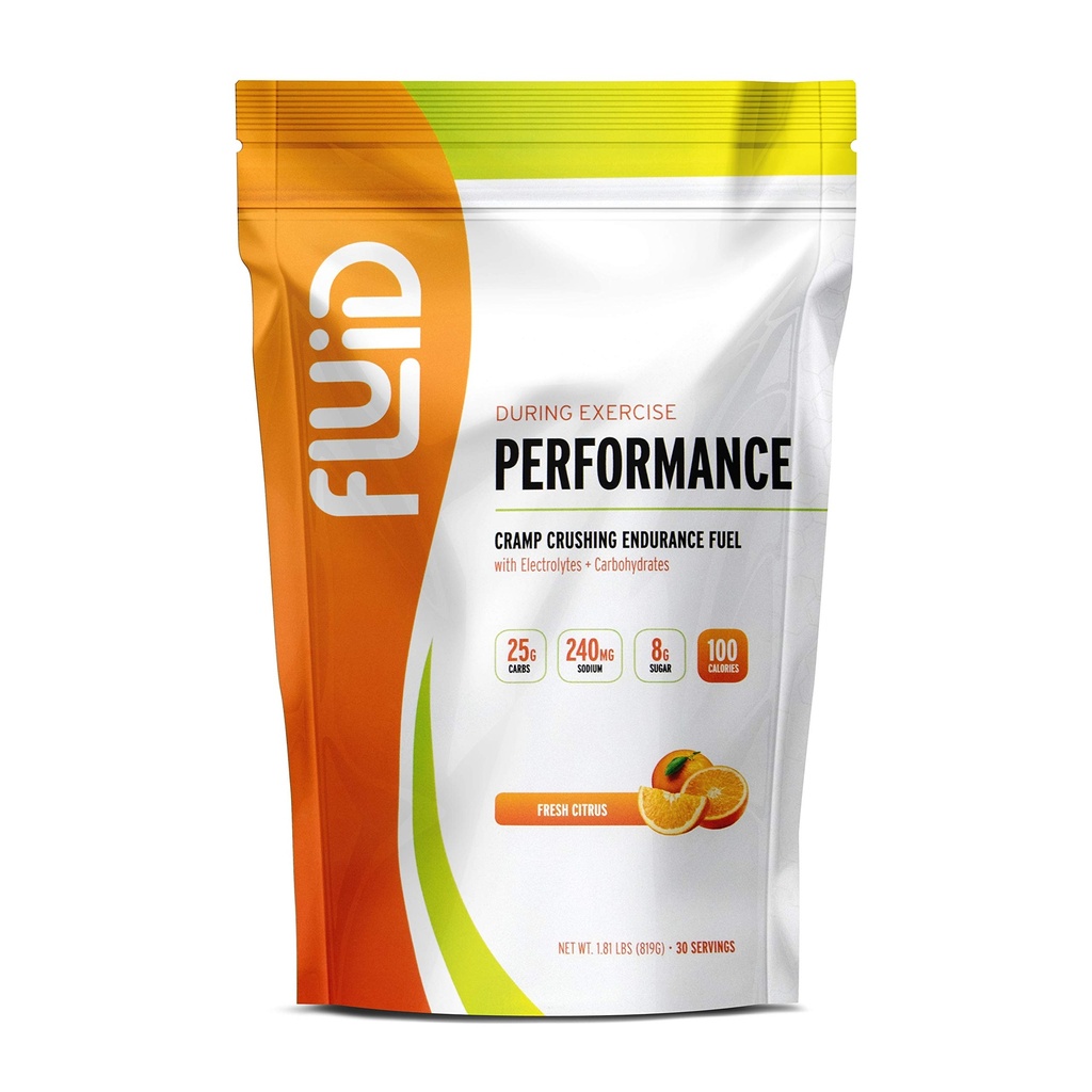 Desempenho de fluidos - baixo teor de açúcar combustível esportes beber Misture com eletrólitos, todos os ingredientes naturais, sem glúten para antes ou durante o exercício (citrinos frescos, 30 servir)