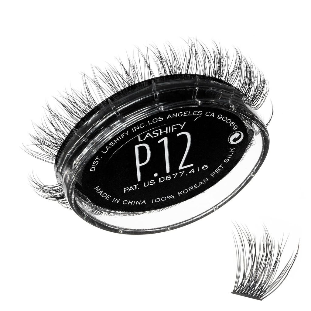 Lashify Plushy 12mm Gossamer chicotadas em preto, fácil DIY falsos chicotadas para um olhar volumoso ainda natural