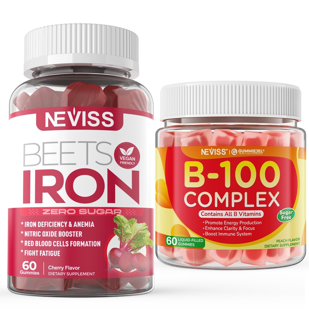 Pastilhas de ferro livre de açúcar + Complexo de vitamina B100