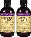 Mel Jardins Xarope de Elderberry com grau A Mel cru, Própolis, ACV orgânico e Elderberries □ Fórmula Imune Tradicional w/Echinacea