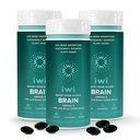 iwi vida Cérebro Omega-3, 180 Softgels (90 Servings), Vegan planta-baseada Algae Omega-3 com EPA + DHA, Foco, Memória e suporte de humor Suplemento dietético, Krill & óleo de peixe alternativa, Sem gosto de peixe