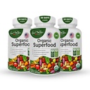 Orgânico Superalimentar Greens Fruits and Veggies Complex - Melhor Suplemento Dietário com 14 Verdes & 14 Frutas & Legumes com Alfalfa Rico em ingredientes orgânicos antioxidantes Não-GMO (180 Count Pack of 3)