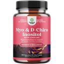 Myo-Inositol & D-Chiro Inositol Cápsulas - Choline Inositol Suplemento para suporte de ciclo e fertilidade - Womens Hormone Suplemento de equilíbrio com Myo & D-Chiro Inositol Plus Choline Bitartrato