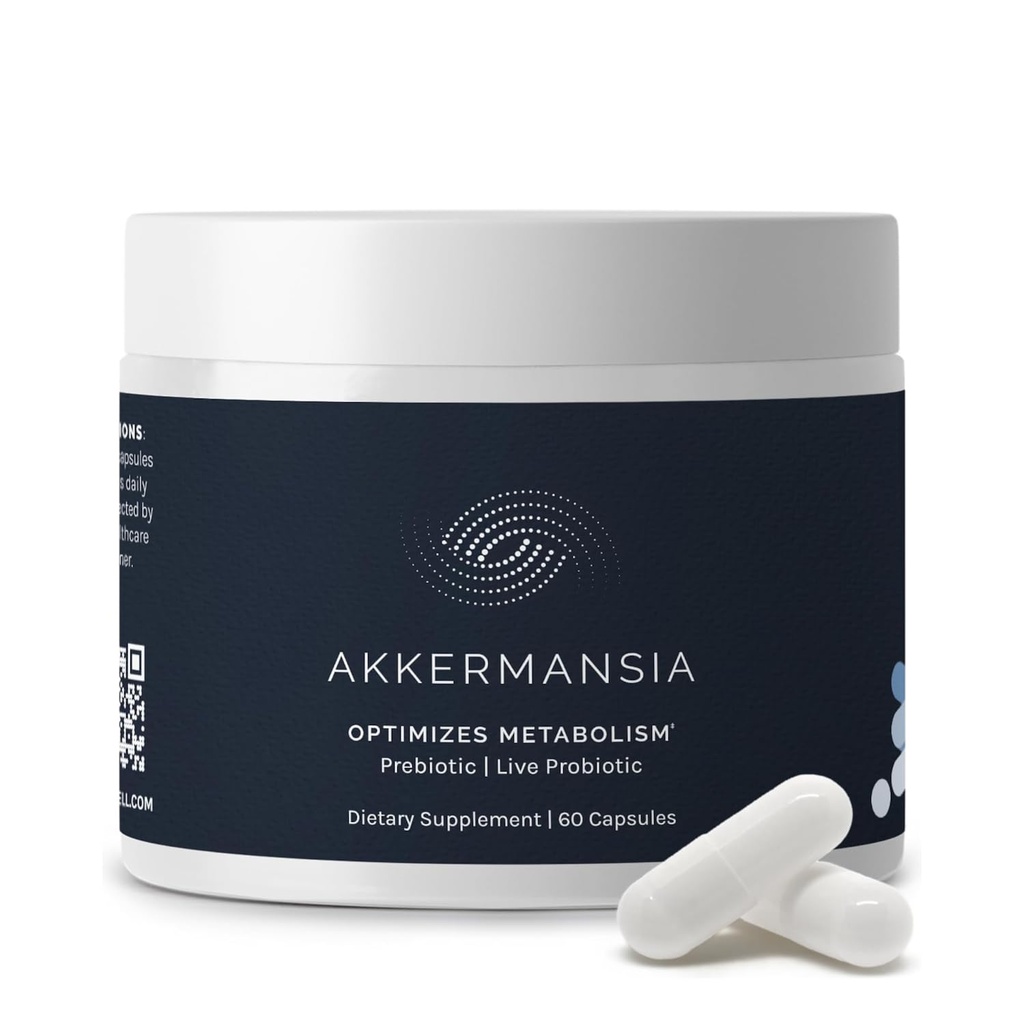 InfiniWell Akkermansia Probiótico para a Saúde Digestiva - Suporte Longevidade saudável, Imunidade e um equilíbrio Gut Microbiome com Akkermansia Muciniphila Probióticos (60 Cápsulas)