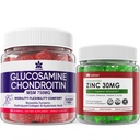 Pastilhas de zinco sem açúcar 2 embalagens + pastilhas de condroitina de glucosamina 2 embalagens