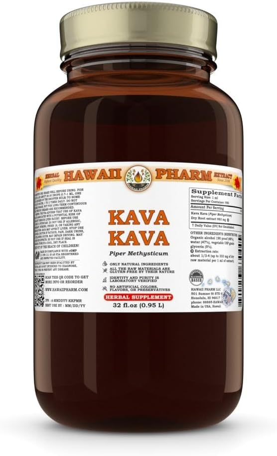 Hawaii Pharm Kava Kava Liquid Extract, Kava Kava (Piper Methysticum)