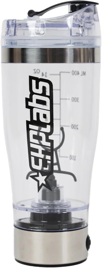 EHPLabs Elétrico Protein Shaker Garrafa - 15 onças Portátil Blender Shaker - Personal Blender Shaker - Elétrico Protein Shaker Garrafa para Shakes de substituição de refeições